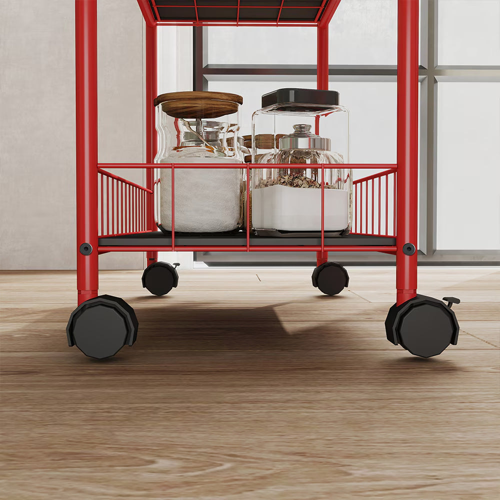 Rolling Storage Trolley Cart for Bathroom Toilet Washroom