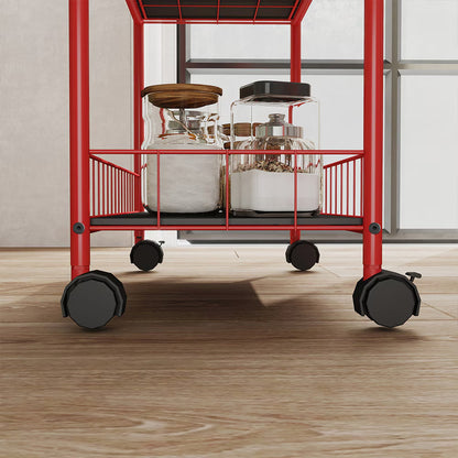 Rolling Storage Trolley Cart for Bathroom Toilet Washroom