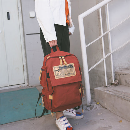 Canvas Couple Backpack bag travel multi colors