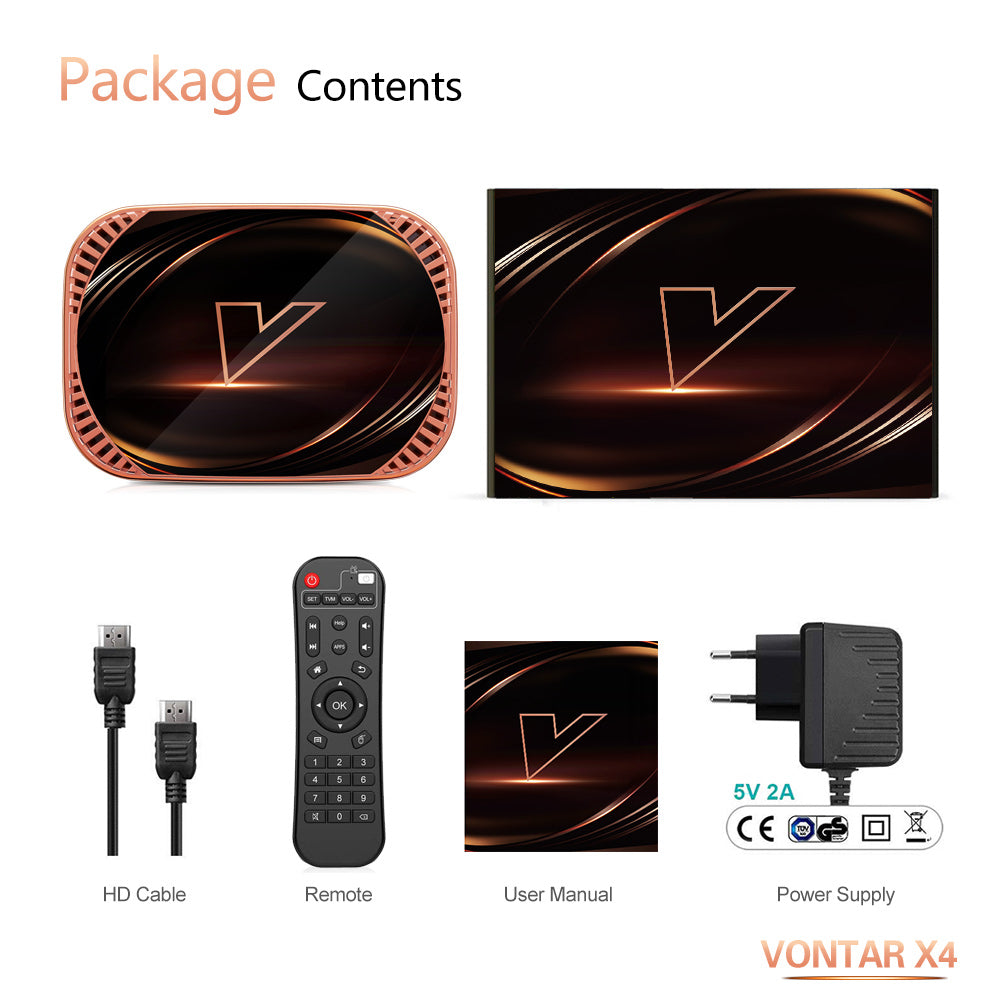 VONTAR X4 Smart Android TV Box with Amlogic S905X4