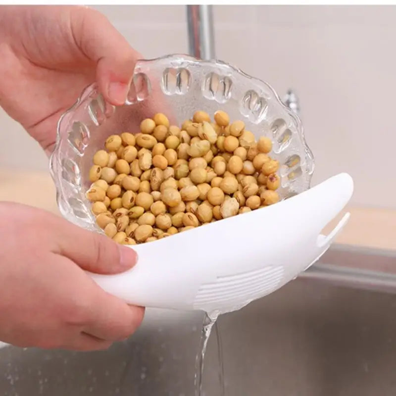 Multi-functional Hangable Rice Washing Spoon Gadget