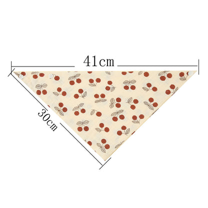 5-Pack Soft Cotton Triangle Baby Bibs with Snap Buttons