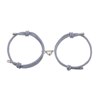 Alloy Love Magnet Suction Couple Bracelet birthday valentine romance gift