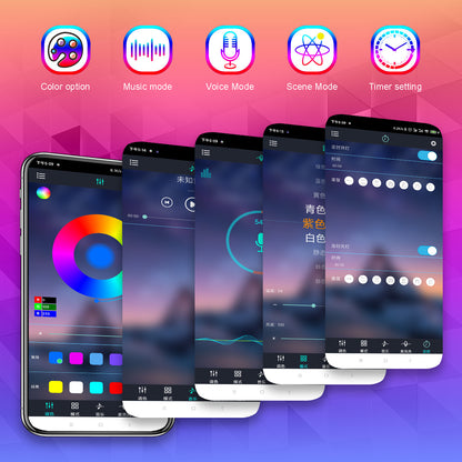 RGB Ambient Music Sync Light for Desktop & Bedside with RC