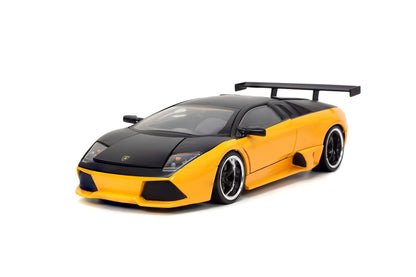 Jada Toys Hyper-Spec 1:24 Lamborghini Murcielago LP 640 Die-cast Car Yellow/Black Toys for Kids and Adults