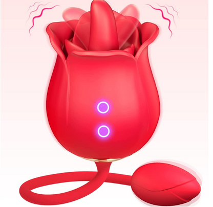 Rose Tongue Vibrator for Women - G Spot and Clitoral Stimulation adult toy massage couple