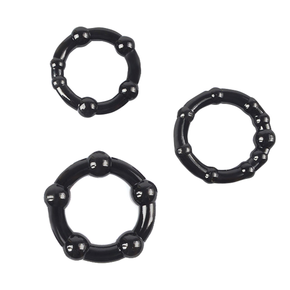 Tri-Color Delay Ring Silicone Cock Ring (Adult Toy) couple date night gift