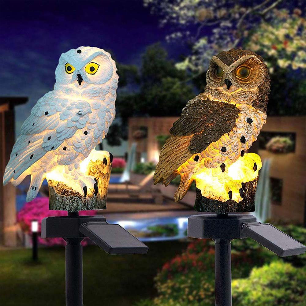 Solar powered Owl shape Garden Lawn Light