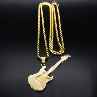 Creative Guitar Pendant Music Necklace 2023 Fashion