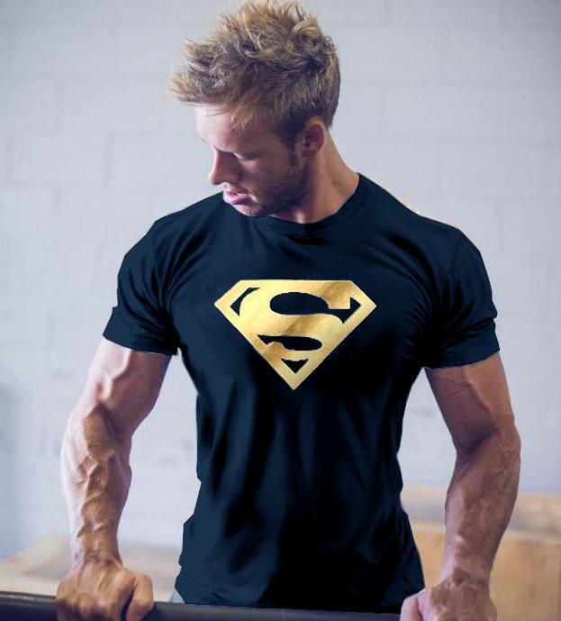 Men DC Superman T-Shirt for Fitness Training Wear