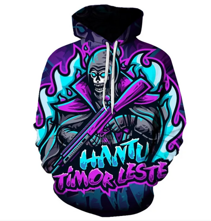 Varies options and colors - Skull Head Hooded Sweater jacket men apparel