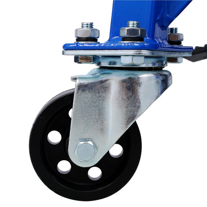 Metal Jack Lifting w/ Foot Pedal Wheels support up to 300lbs