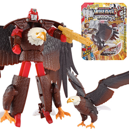 Child kid Animal Robot Toys: Lion, Tiger, Eagle Transforming Set