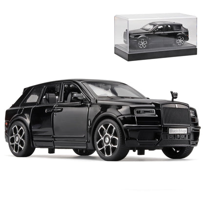 1:32 Rolls-Royce Cullinan Die Cast Metal Model Cars Pull Back Toy Cars with Light and SoundCars Toys Gifts for Age 3+ Year Old Boys（Black）