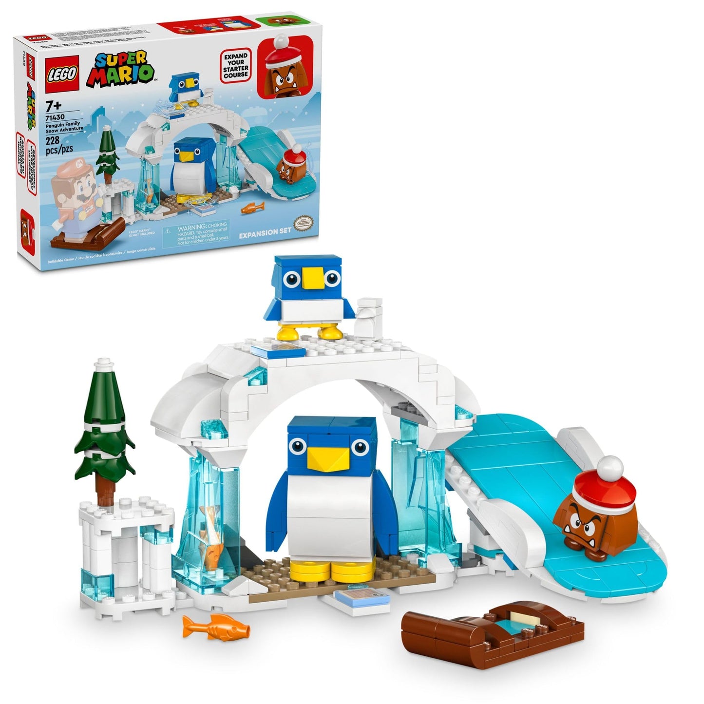 LEGO Super Mario Penguin Family Snow Adventure Expansion Set Build and Display Toy for Kids Includes a Goomba Figure and Baby Penguin Gift for Gamers Boys and Girls Ages 7 and Up71430