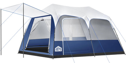 Vibemo 8/10 Person Instant Camping Tent Pop-Up Family Tent for Instant Easy Setup Spacious Interior Includes Rainfly Room Divider Carry Bag Backpacking Tents for Camping Hiking Sleepovers