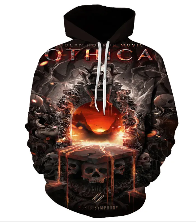 Varies options and colors - Skull Head Hooded Sweater jacket men apparel