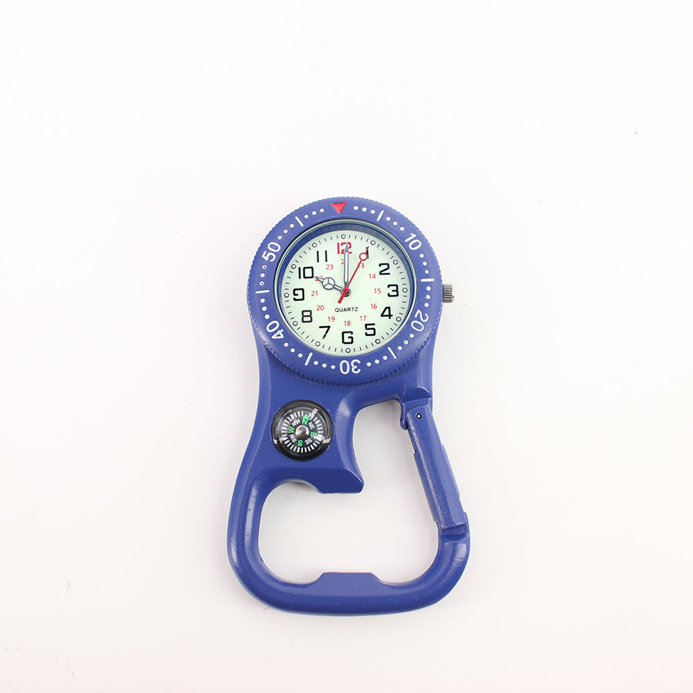 Backpack Keychain with Compass and Bottle Opener clamp