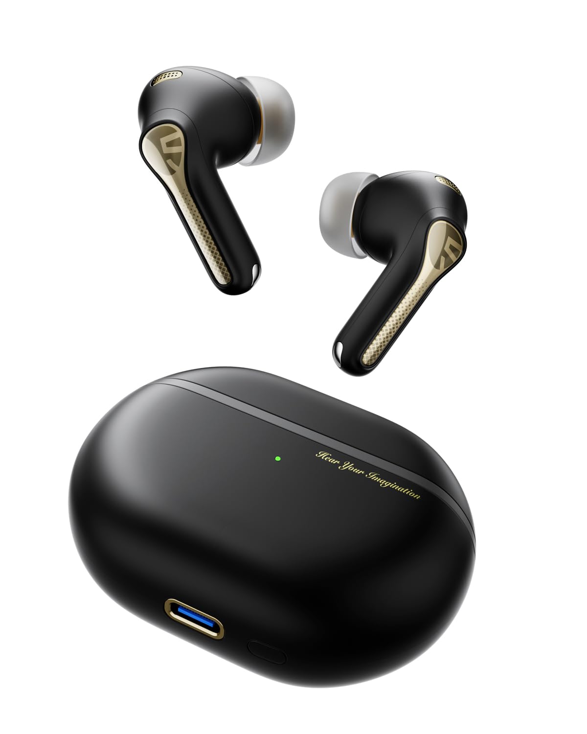 SoundPEATS Capsule3 Pro+ Wireless Earbuds Adaptive Noise Cancelling Bluetooth Headphones Hi Res HiFi Stereo Sound with xMEMS Speaker True Wireless ANC Earphones & LDAC 6 Mic 43H Playtime