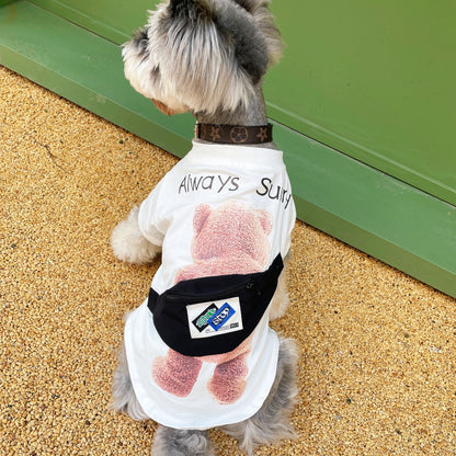 Pet Clothes Backpack for Bear and Dog - Breathable T-shirt