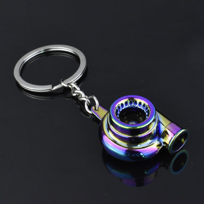 Metal Turbo turbocharger Engine Keychain Accessory