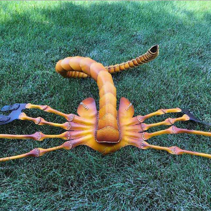 Halloween Scorpion Mask - Scary Costume Accessory leather