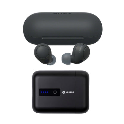 Sony WF-C700N Truly Wireless Noise Canceling Bluetooth Earbuds with Mic and IPX4 Resistance (Black) Bundle with Truly Wireless Accessory (2 Items)