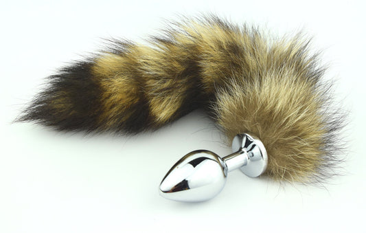 Metal Stainless Steel Adult Toy with Raccoon Tail couple date night gift