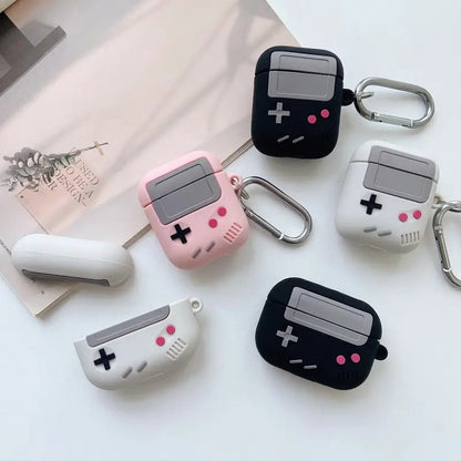 Game Console Earphone Case with Keychain for AirPods