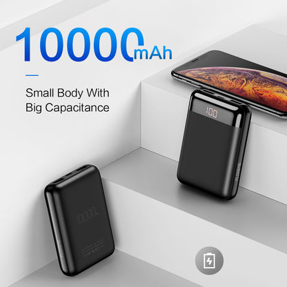 Mini Portable Power Bank 10000 MAH FAST Charging WITH BATTERY DISPLAY