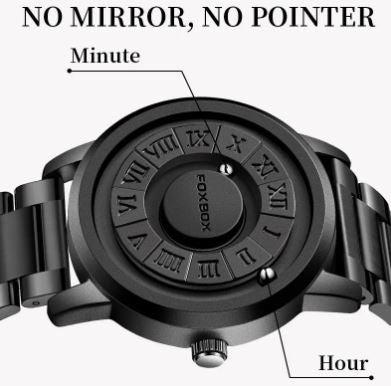 FOXBOX trendy Men Watch with stainless steel strap