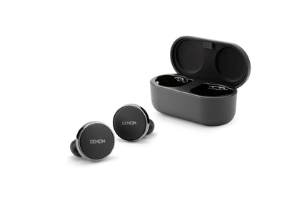 Denon PerL Pro Premium True Wireless-Kopfhörer personalisiertes Klangprofil mit Masimo Adaptive Acoustic Technology Geräuschunterdrückung Wasserbeständigkeit und integrierten Mikrofonen schwarz