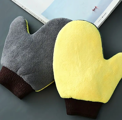 Soft Coral Fleece Car Washing Gloves for Cleaning maximum water absorption