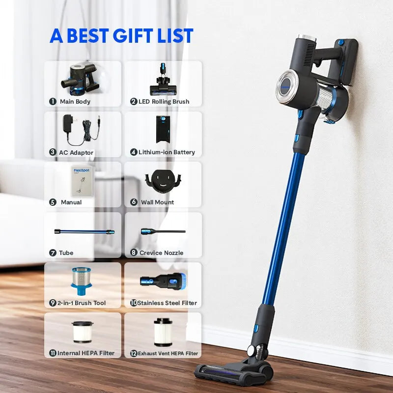 Cordless Vacuum Cleaner 200w 35mins usage with accessories