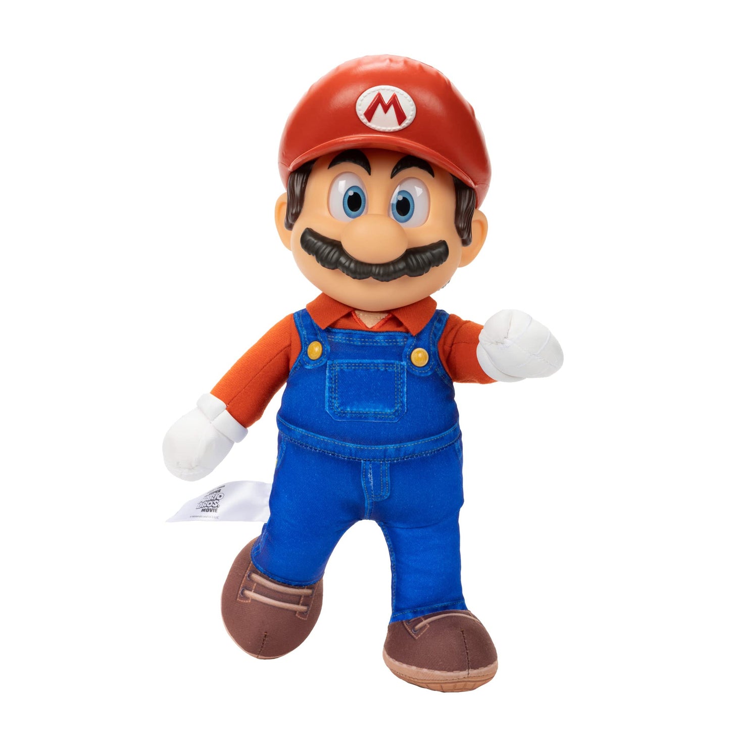 SUPER MARIO Its-A Me Mario! Collectible Action Figure Talking Posable Mario Figure 30+ Phrases and Game Sounds 12 Inches Tall!  Orange