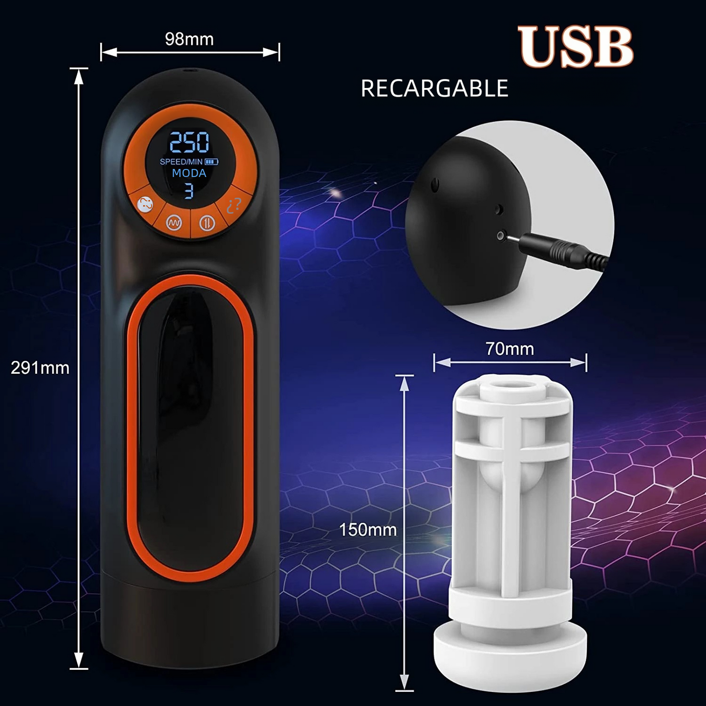 Automatic Male Masturbator Cup  Adult Pleasure Device