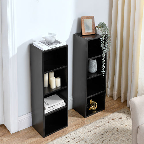 8 Tier Media Tower, CD DVD Slim Locker With Adjustable Shelves, High & Narrow Bookshelf Display Bookshelf, Suitable For Home Office, Multifunctional Double Deck Bookshelf