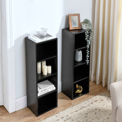 8 Tier Media Tower, CD DVD Slim Locker With Adjustable Shelves, High & Narrow Bookshelf Display Bookshelf, Suitable For Home Office, Multifunctional Double Deck Bookshelf