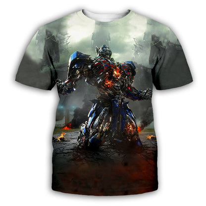 3D Printed Transformers Loose T-Shirt for Men and Women