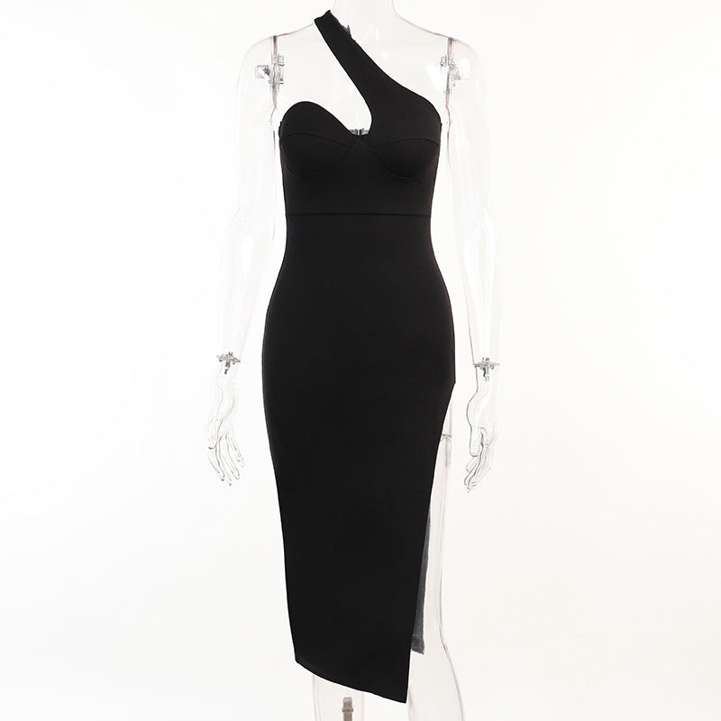 Women's Spring Sexy Oblique Shoulder Dress woman women date couple party night clubbing nightclub