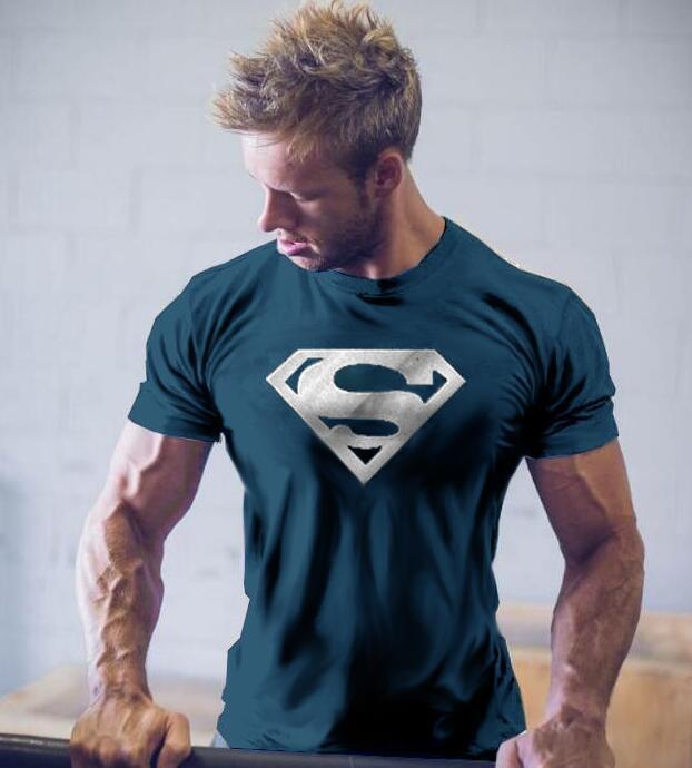 Men DC Superman T-Shirt for Fitness Training Wear