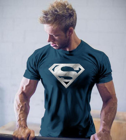 Men DC Superman T-Shirt for Fitness Training Wear