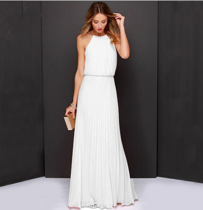 Pleated Sexy Dress Sleeveless Evening Gown woman women date couple party night clubbing nightclub