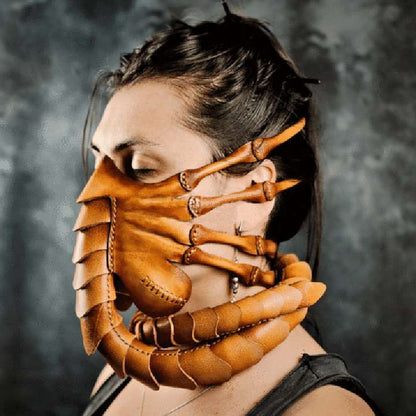 Halloween Scorpion Mask - Scary Costume Accessory leather