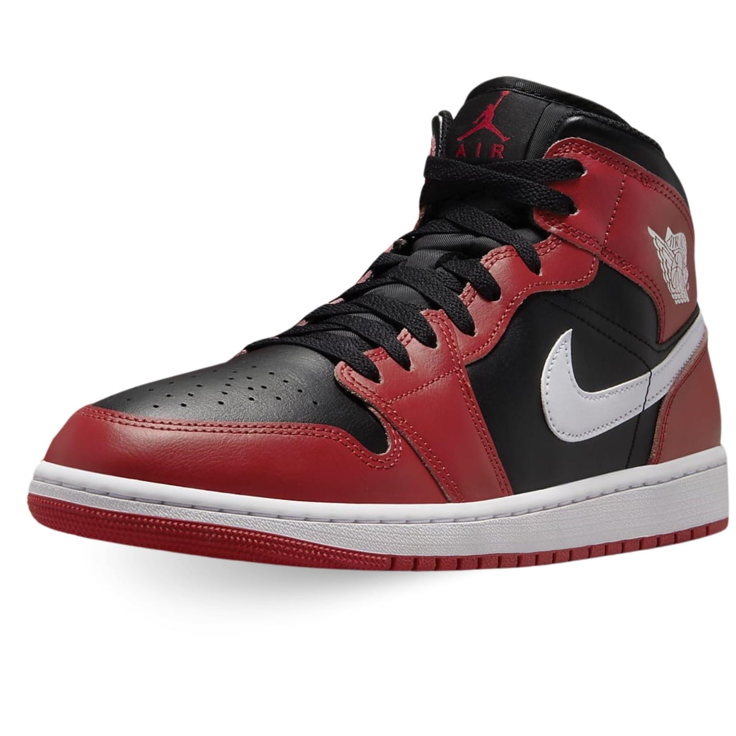 Jordan Mens 1 Mid Black/White-Gym Red (DQ8426 061) - size 8.5