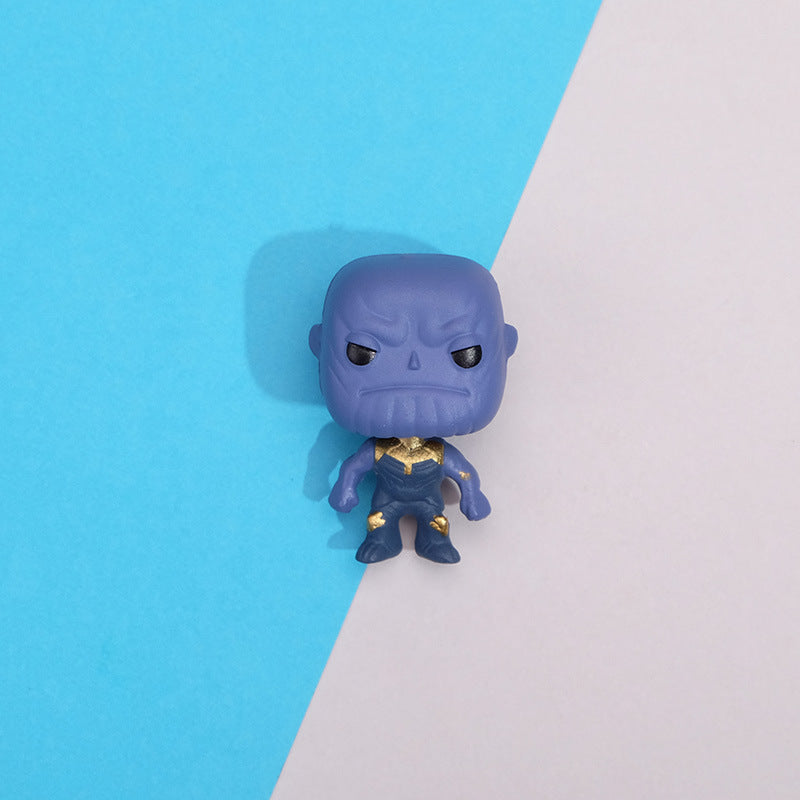 Creative Marvel Q-Version Hero Figurines DIY Decor