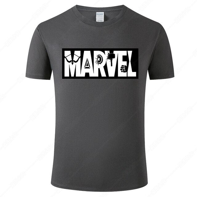 Marvel Printed Cotton Men's T-Shirt - Fashionable Street Style