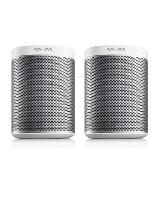 Sonos Play:1 2-Room Wireless Smart Speakers for Streaming Music - Starter Set Bundle (White) Compatible with Alexa (Renewed)