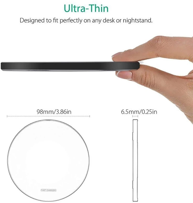 30W Wireless Charger Pad Stand for iPhone & Samsung fast charging type c