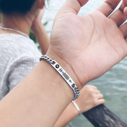 Stainless Steel Couple Cuban Bracelet valentine couple birthday gift